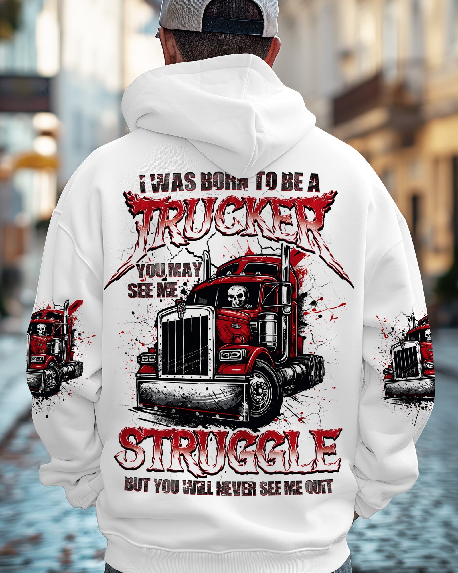 BLISSCORNERS OLD TRUCKERS NEVER DIE SKULL ALL OVER PRINT