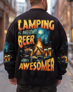BLISSCORNERS CAMPING IS AWESOME BEER MAKE IT AWESOMER ALL OVER PRINT