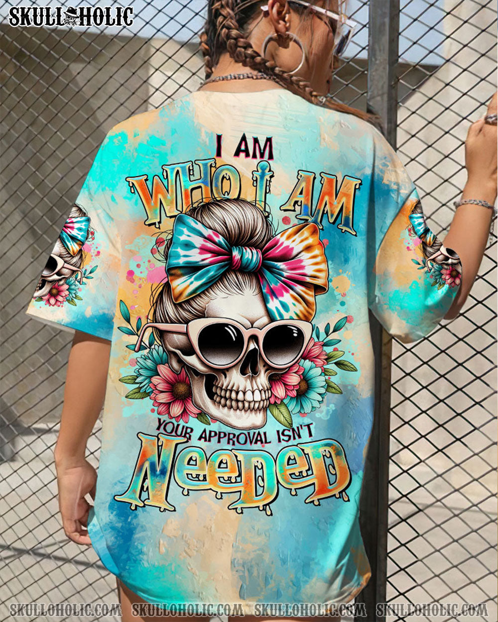 BLISSCORNERS THE GOOD GIRL IN ME MESSY BUN ALL OVER PRINT
