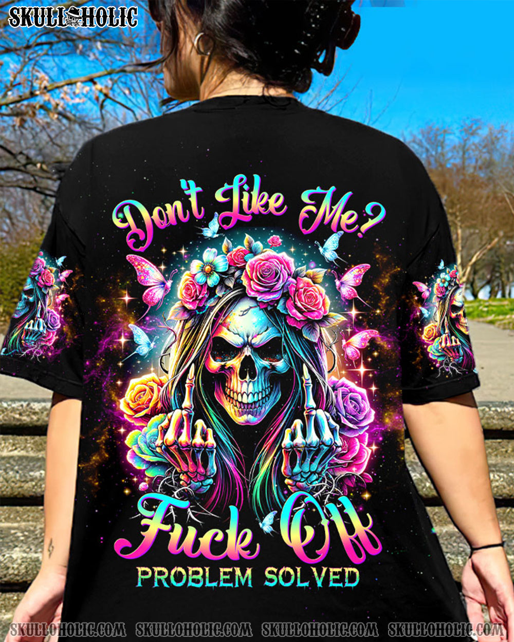 BLISSCORNERS YOU COULDN'T HANDLE ME MESSY BUN ALL OVER PRINT