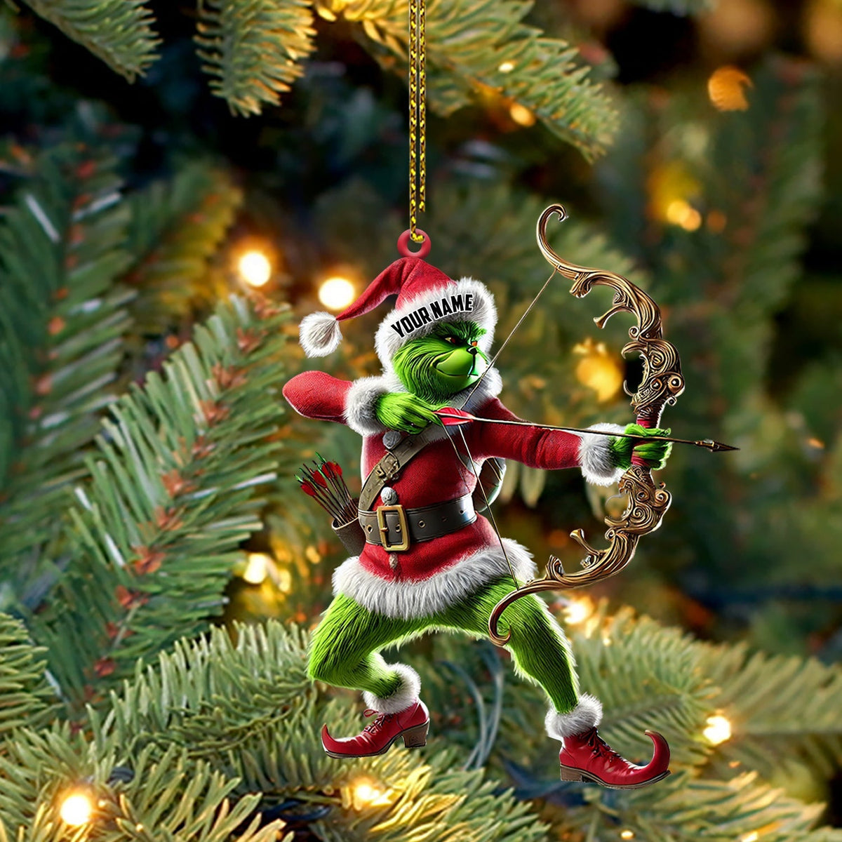 Blisscorners ELF Archery Christmas Ornament, Personalized Ornament2D Flat LM2211