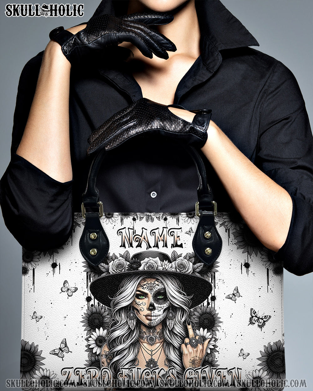 BLISSCORNERS ZERO F GIVEN SKULL LADY LEATHER HANDBAG