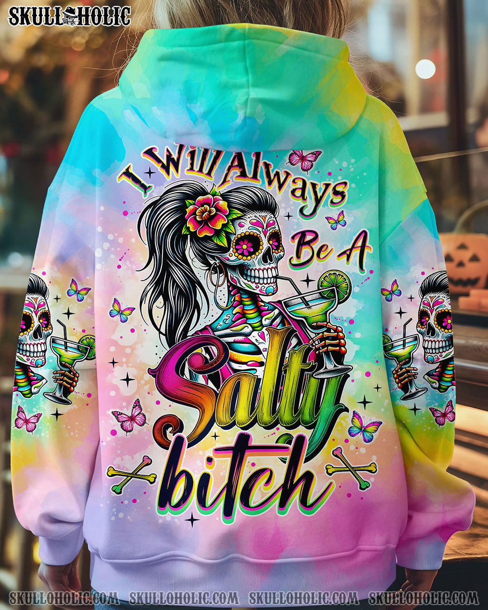 BLISSCORNERS SALTY B SKULL LADY ALL OVER PRINT