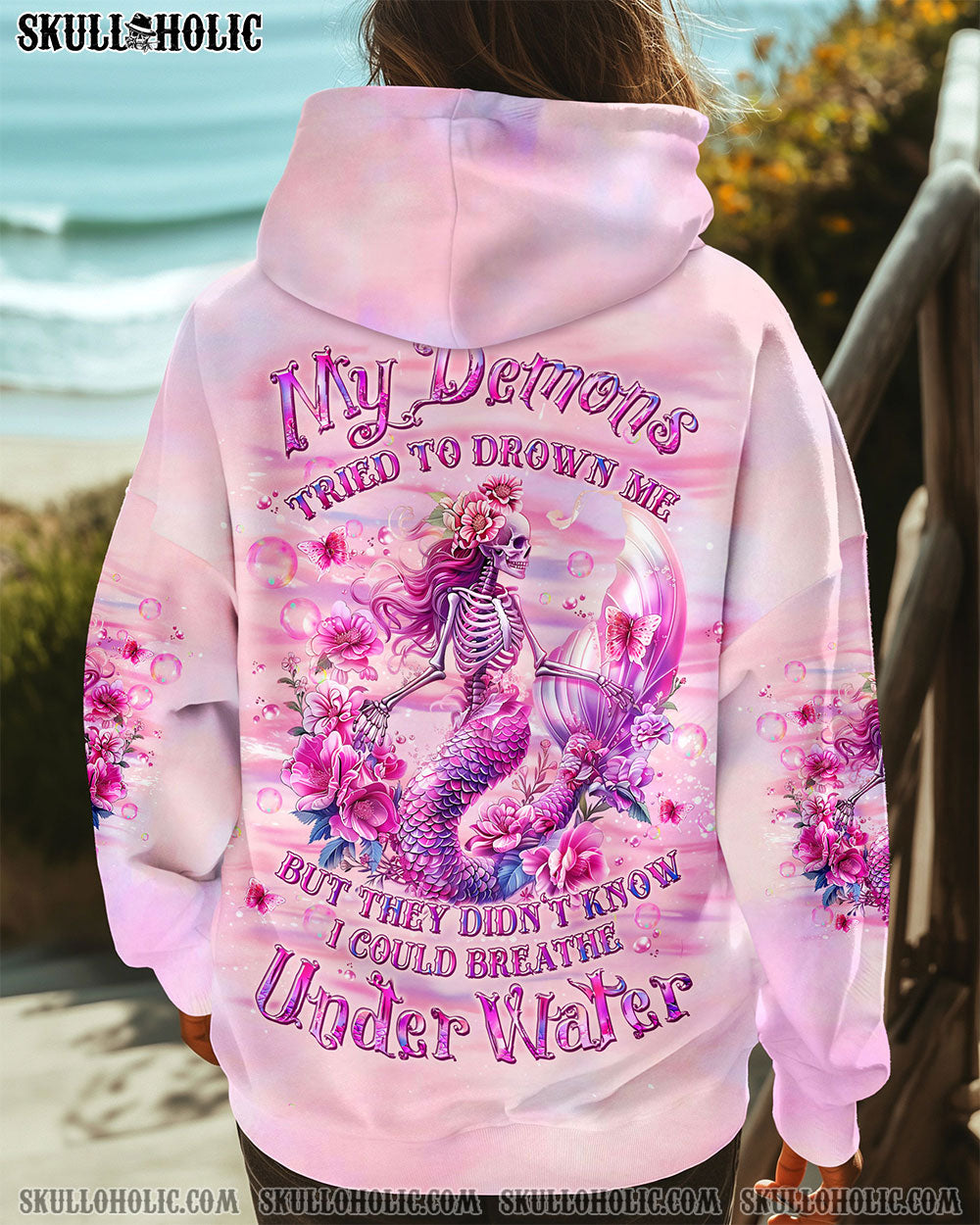 BLISSCORNERS MY DEMONS TRIED TO DROWN ME MERMAID ALL OVER PRINT