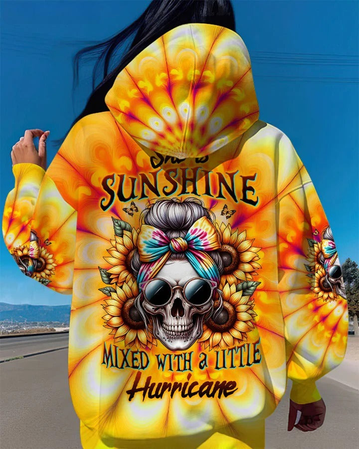 BLISSCORNERS SHE IS SUNSHINE SKULL TIE DYE ALL OVER PRINT 2