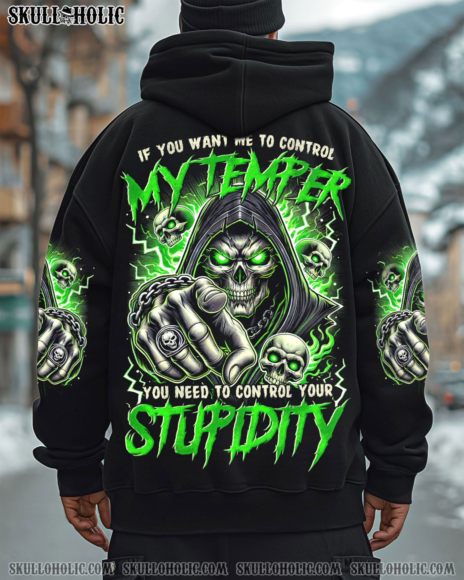 BLISSCORNERS IF YOU WANT ME TO CONTROL MY TEMPER ALL OVER PRINT