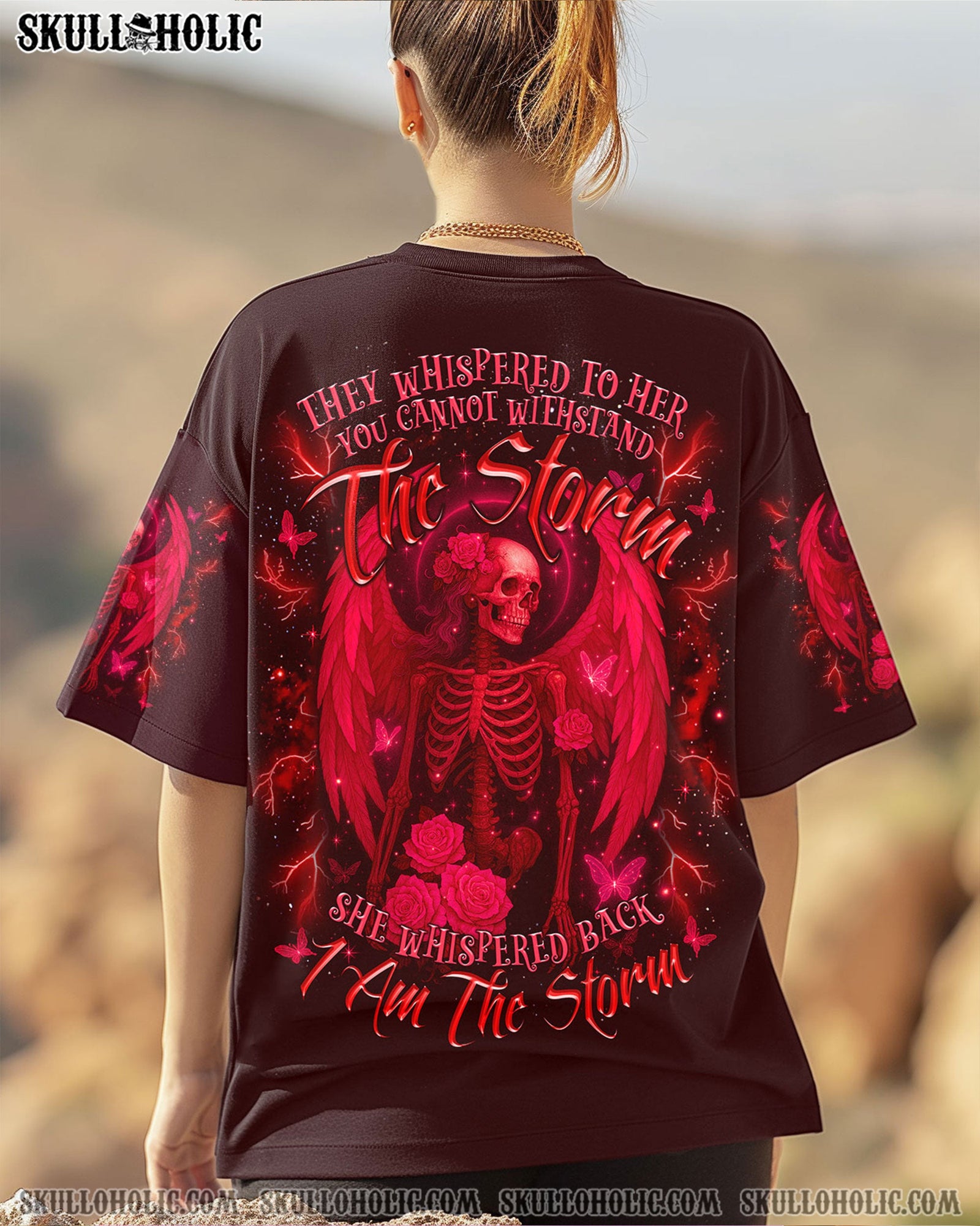 BLISSCORNERS I AM THE STORM SKELETON WINGS ALL OVER PRINT
