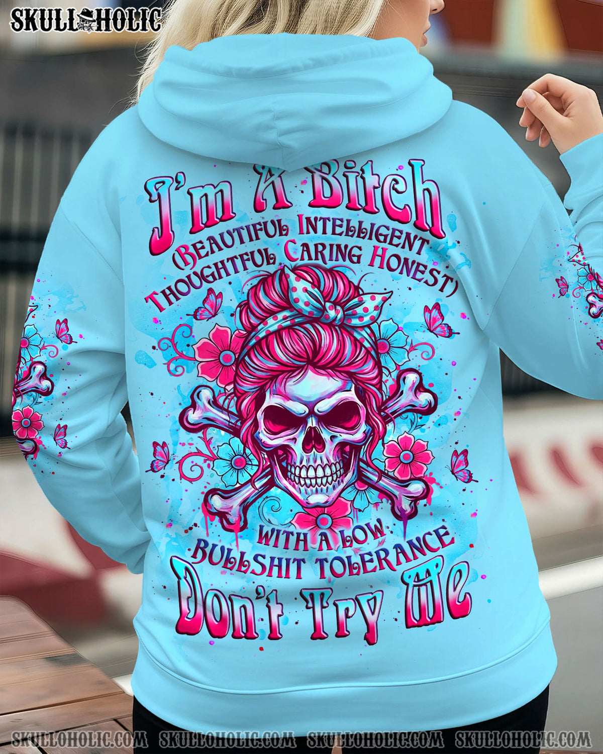 BLISSCORNERS YOUR FIRST MISTAKE MESSY BUN SKULL ALL OVER PRINT