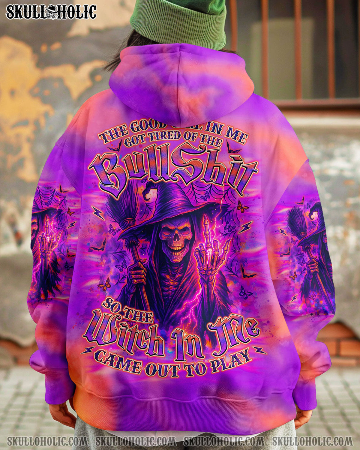 BLISSCORNERS THE GOOD GIRL IN ME SKULL HALLOWEEN ALL OVER PRINT