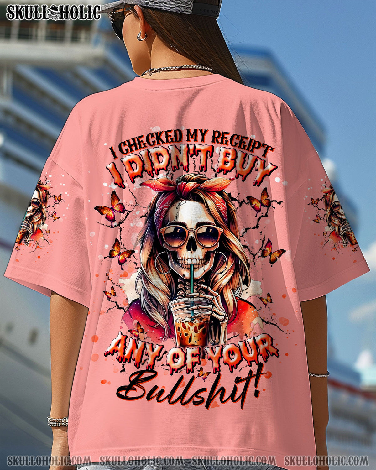 BLISSCORNERS I CHECKED MY RECEIPT SKULL LADY ALL OVER PRINT