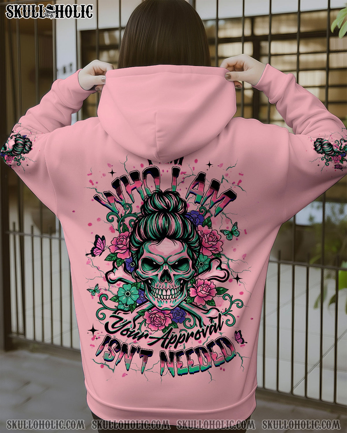 BLISSCORNERS MY GIVE A F IS BROKEN MESSY BUN SKULL ALL OVER PRINT
