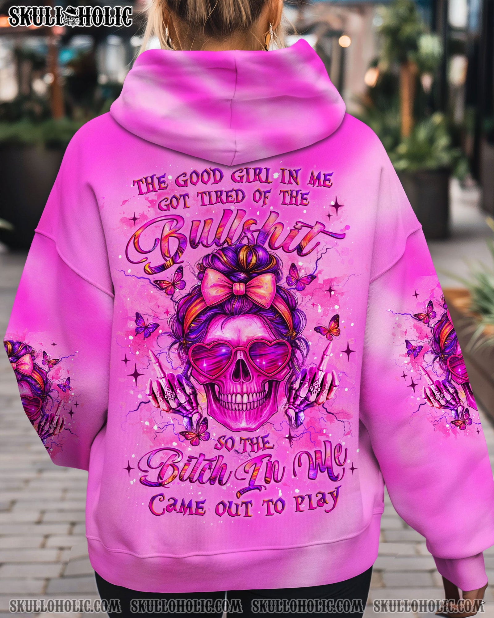 BLISSCORNERS THE GOOD GIRL IN ME SKULL  ALL OVER PRINT
