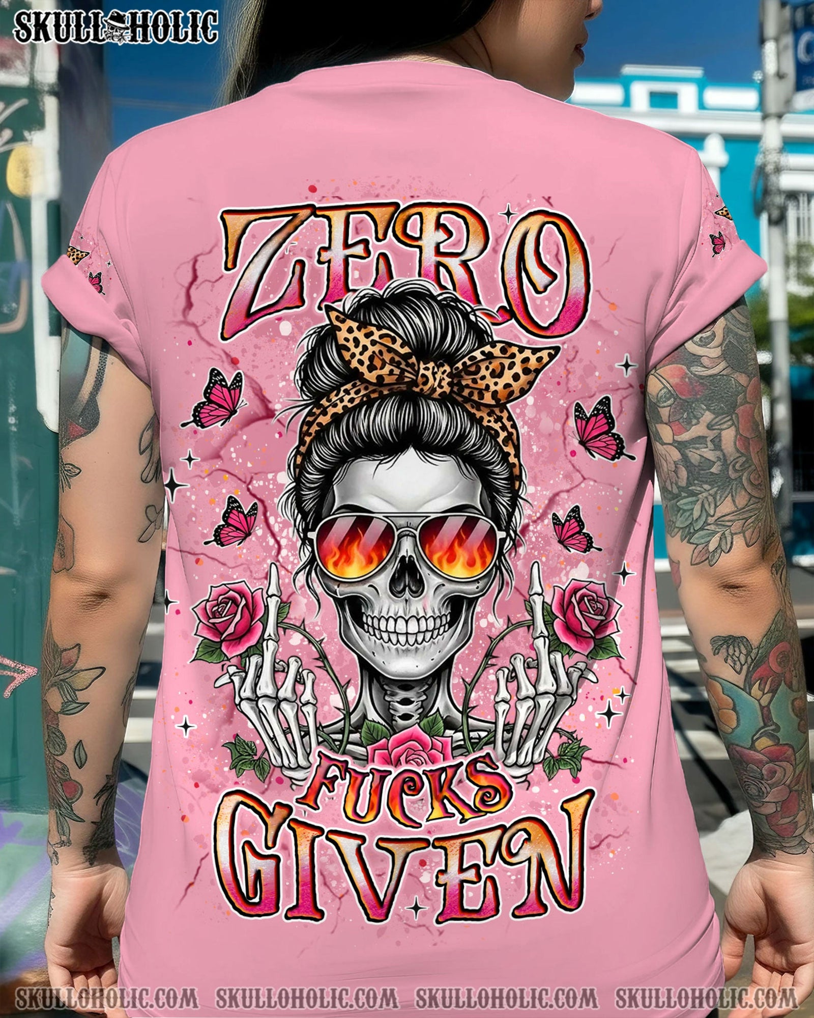 BLISSCORNERS BE CAREFUL MESSY BUN ALL OVER PRINT