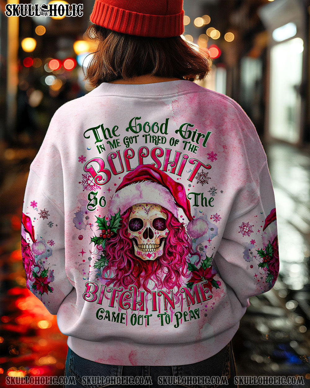 BLISSCORNERS THE GOOD GIRL IN ME CHRISTMAS ALL OVER PRINT