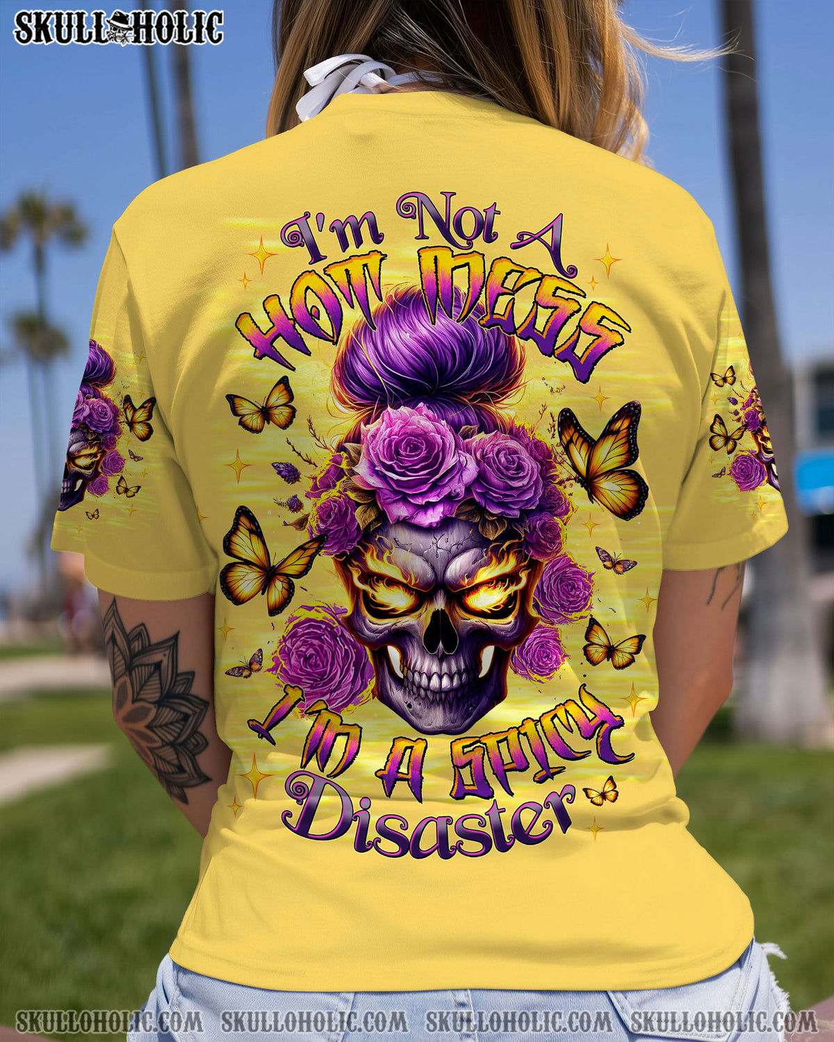 BLISSCORNERS MY ALONE TIME IS FOR EVERYONE'S SAFETY MESSY BUN ALL OVER PRINT