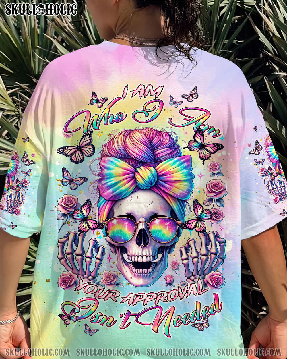 BLISSCORNERS I'M NOT A HOT MESS MESSY BUN SKULL ALL OVER PRINT