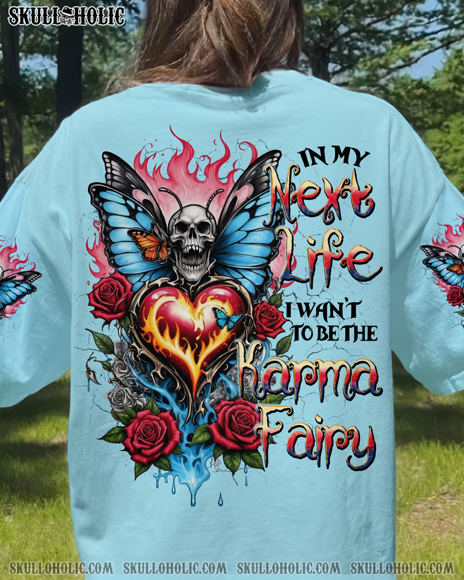 BLISSCORNERS IN MY NEXT LIFE I WANT TO BE THE KARMA FAIRY ALL OVER PRINT