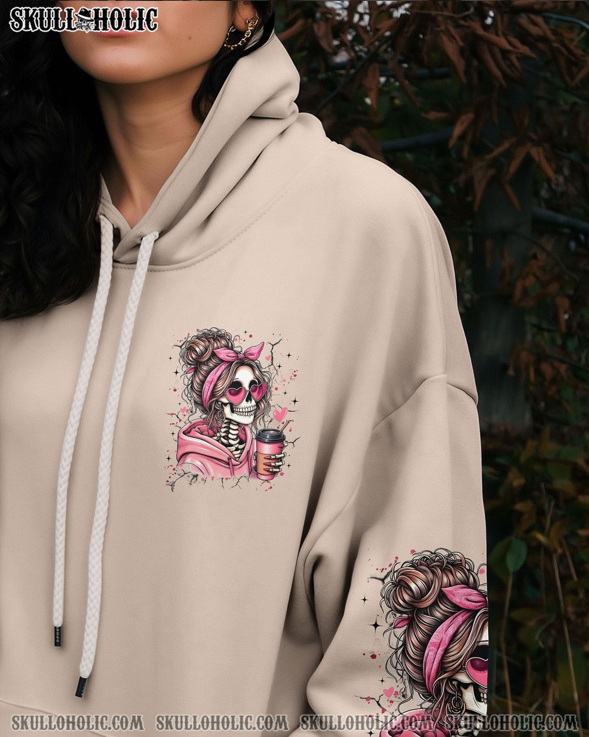 BLISSCORNERS I'M NOT A HOT MESS MESSY BUN SKULL  ALL OVER PRINT