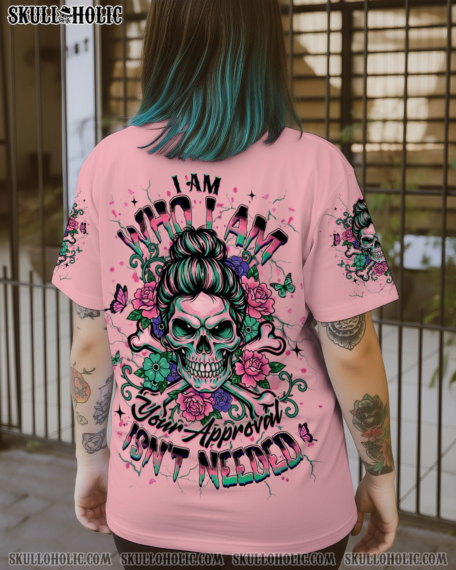 BLISSCORNERS MY GIVE A F IS BROKEN MESSY BUN SKULL ALL OVER PRINT
