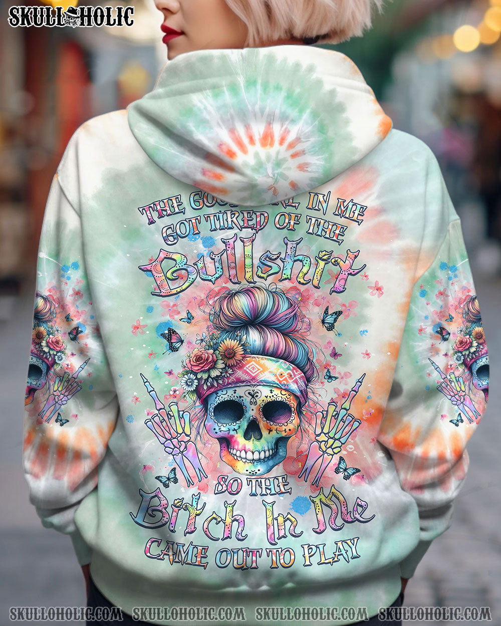 BLISSCORNERS THE GOOD GIRL IN ME TIE DYE ALL OVER PRINT