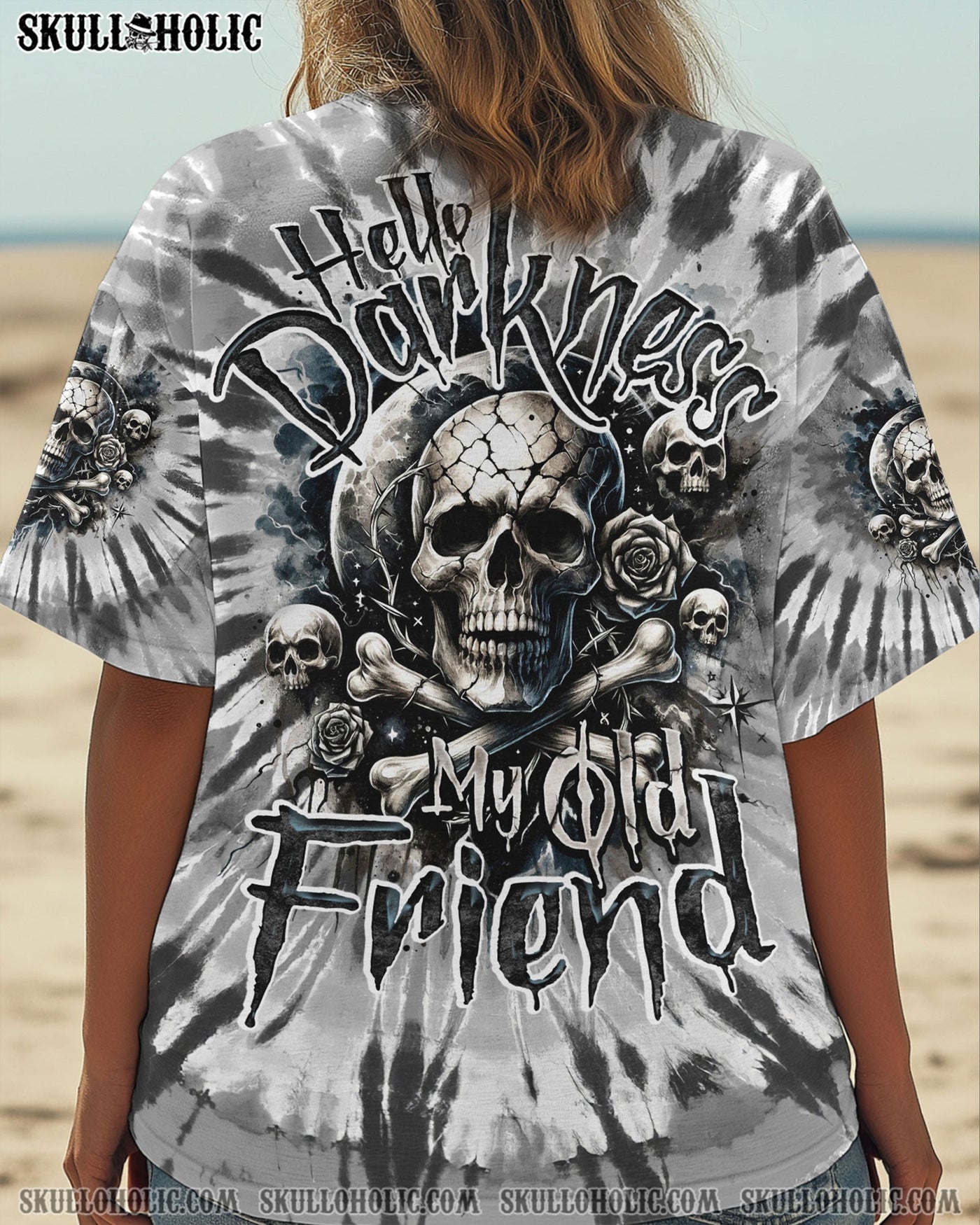 BLISSCORNERS HELLO DARKNESS MY OLD FRIEND TIE DYE ALL OVER PRINT
