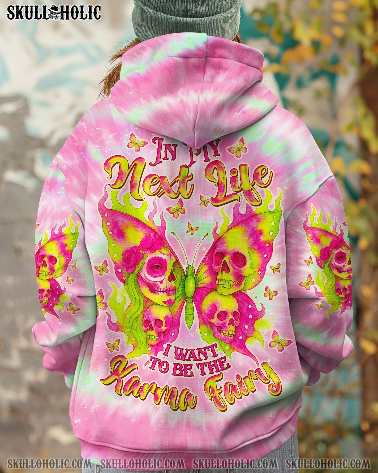 BLISSCORNERS KARMA FAIRY SKULL BUTTERFLY ALL OVER PRINT