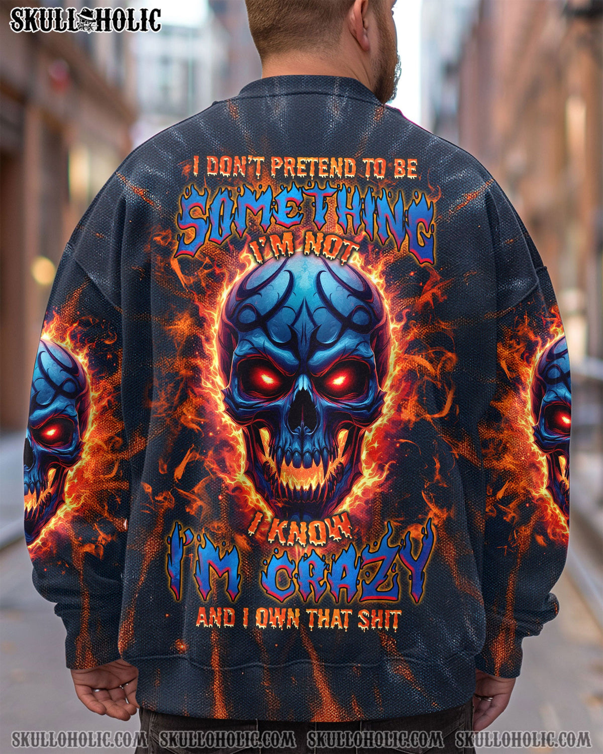 BLISSCORNERS I DON'T PRETEND TO BE SOMETHING I'M NOT SKULL TIE DYE  ALL OVER PRINT