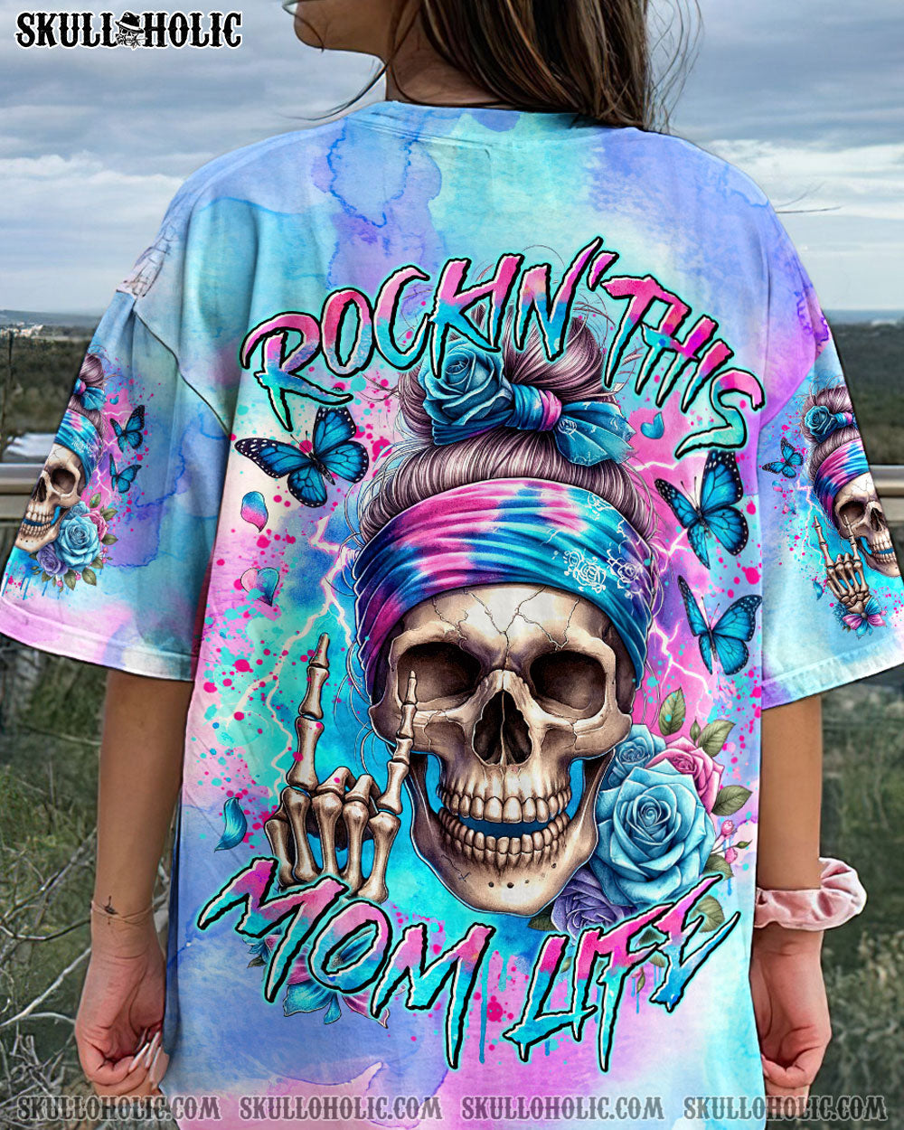 BLISSCORNERS MY GIVE A F IS BROKEN MESSY BUN ROSE ALL OVER PRINT