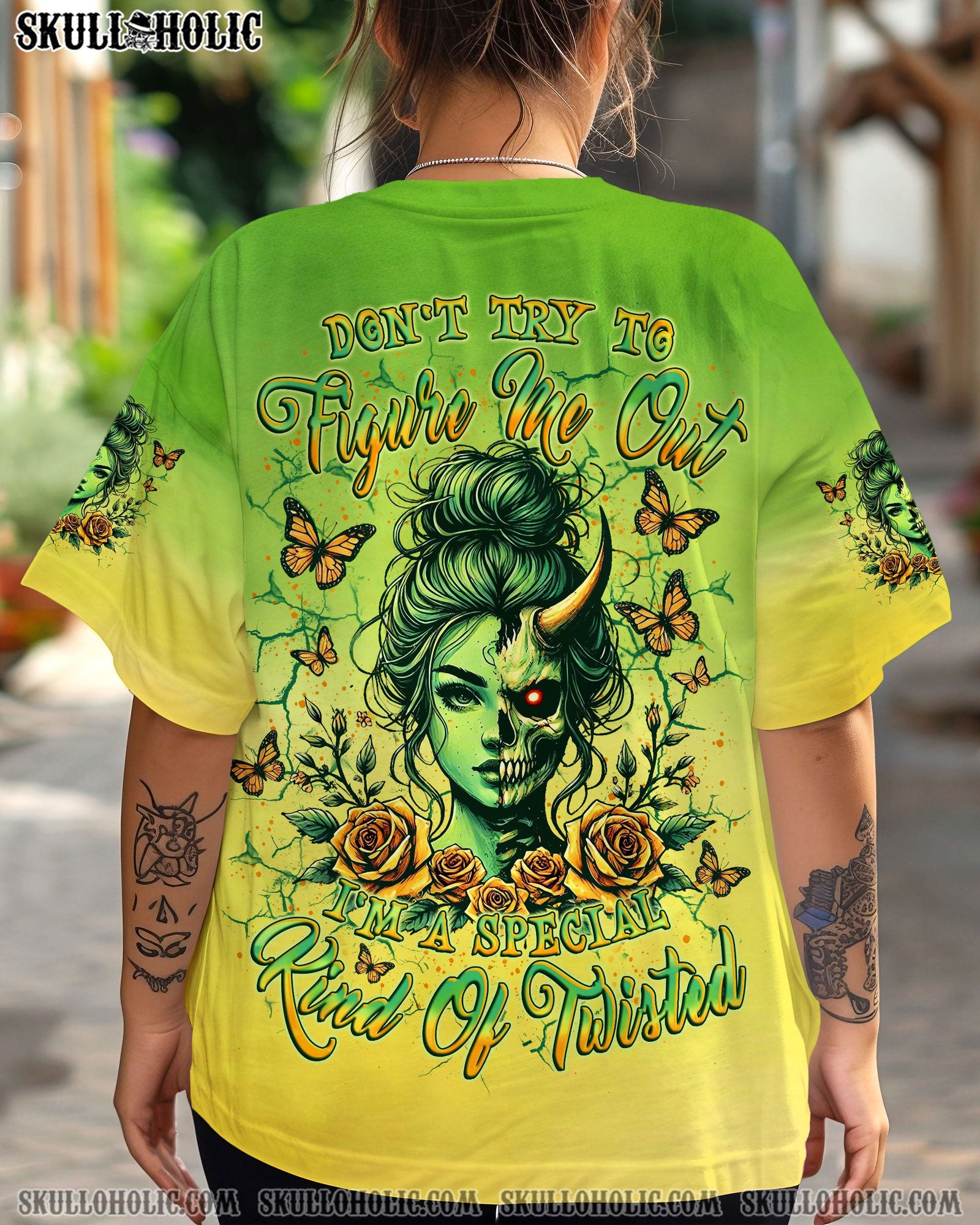BLISSCORNERS DON'T TRY TO FIGURE ME OUT ALL OVER PRINT -  YHLT0906251