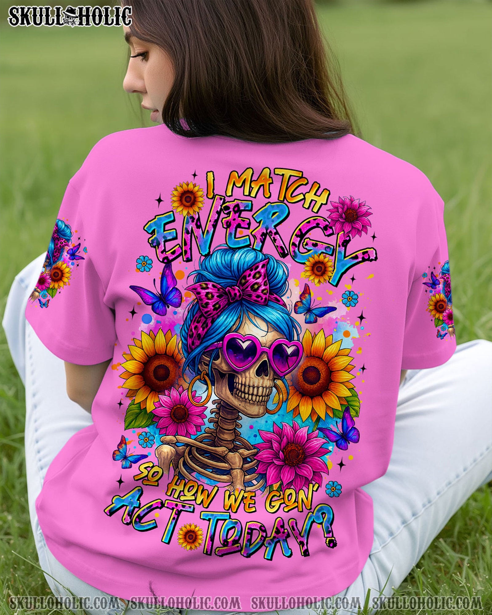 BLISSCORNERS (HOT DEAL) DON'T TRY TO FIGURE ME OUT MESSY BUN ALL OVER PRINT