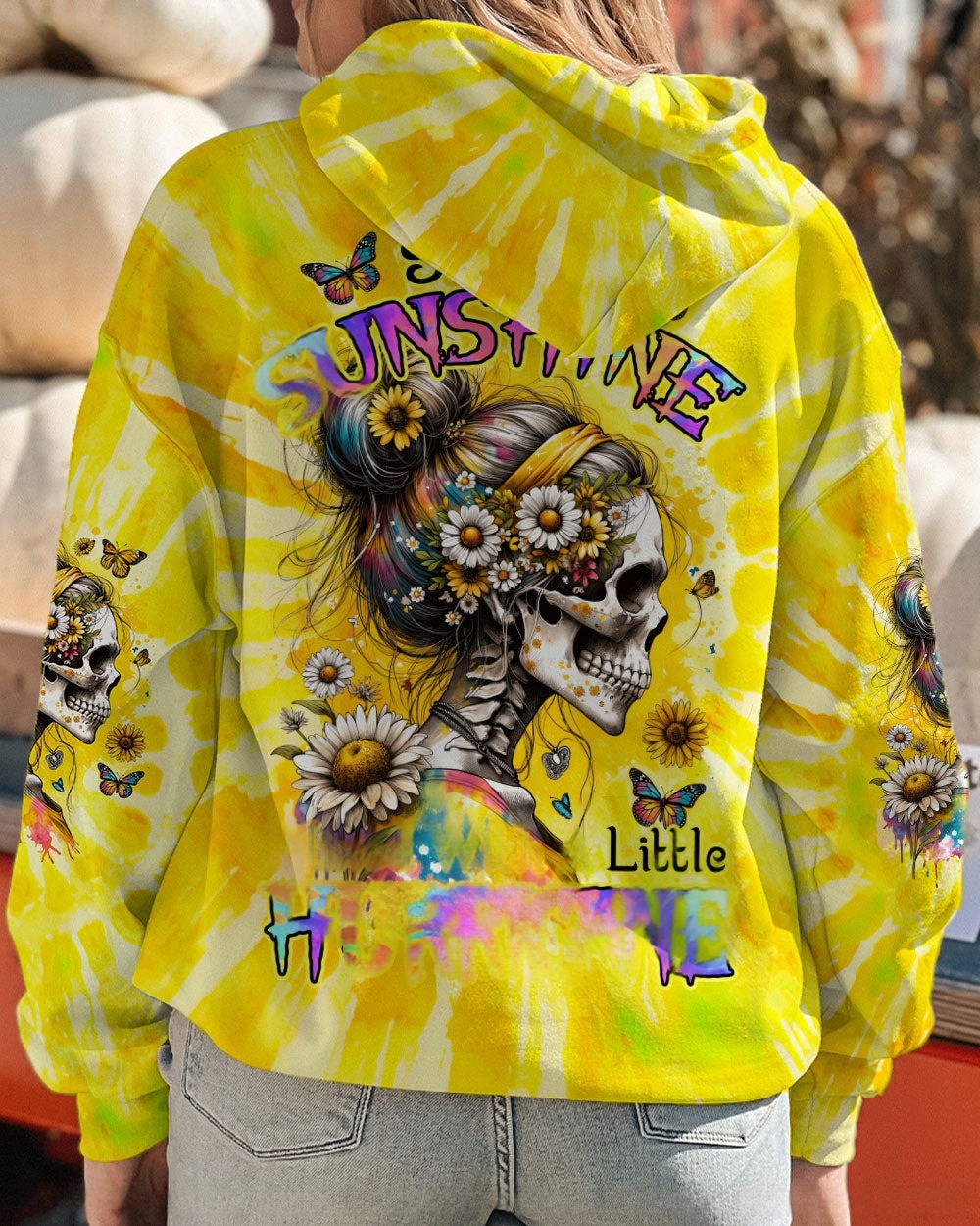 BLISSCORNERS YES I'M A B BUT NOT YOURS MESSY BUN SKULL ALL OVER PRINT