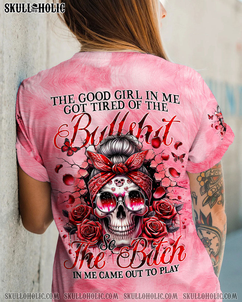 BLISSCORNERS MY MOUTH HAS NO FILTER MESSY BUN ALL OVER PRINT