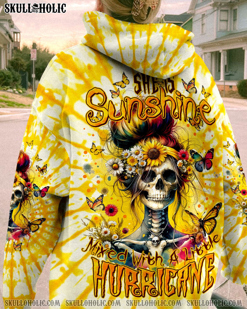 BLISSCORNERS YES I'M A B BUT NOT YOURS MESSY BUN TIE DYE ALL OVER PRINT