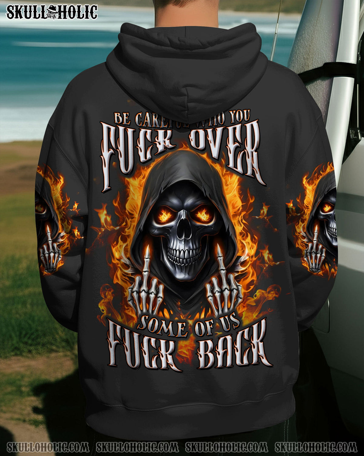 BLISSCORNERS BE CAREFUL FIRE SKULL REAPER ALL OVER PRINT