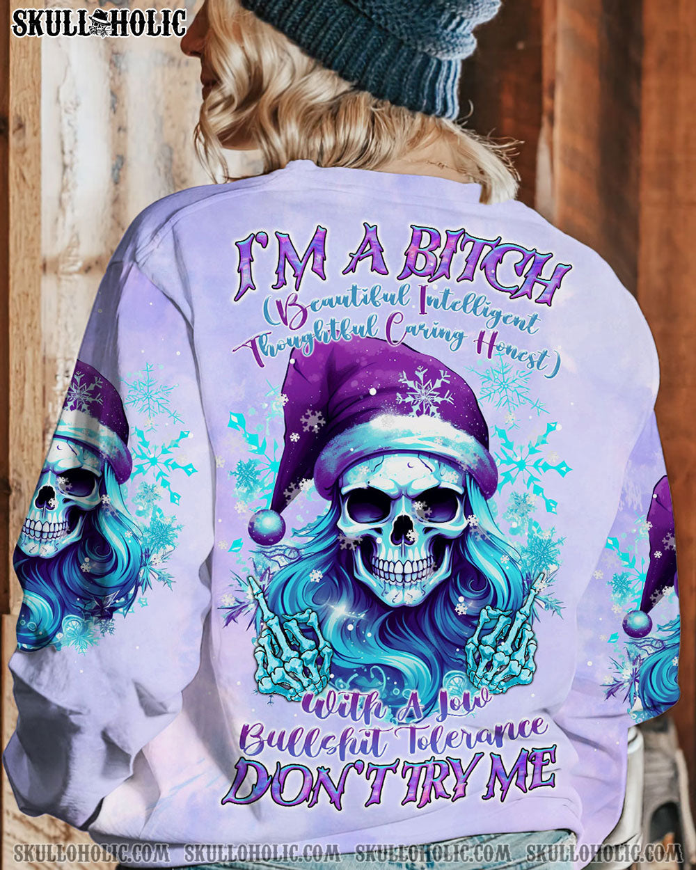BLISSCORNERS I'M A B DON'T TRY ME CHRISTMAS ALL OVER PRINT