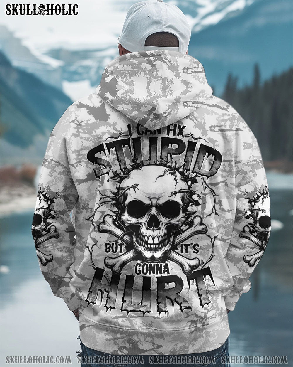 BLISSCORNERS I CAN FIX STUPID BUT IT'S GONNA HURT CAMO ALL OVER PRINT