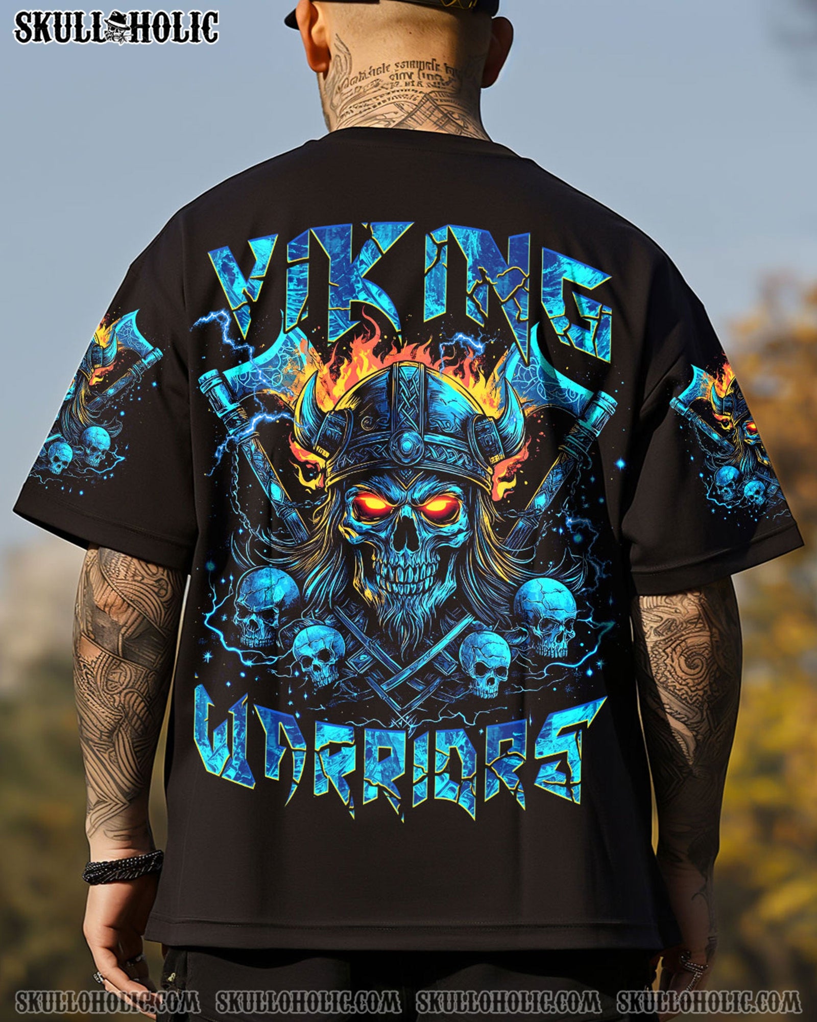 BLISSCORNERS VIKING WARRIORS SKULL ALL OVER PRINT