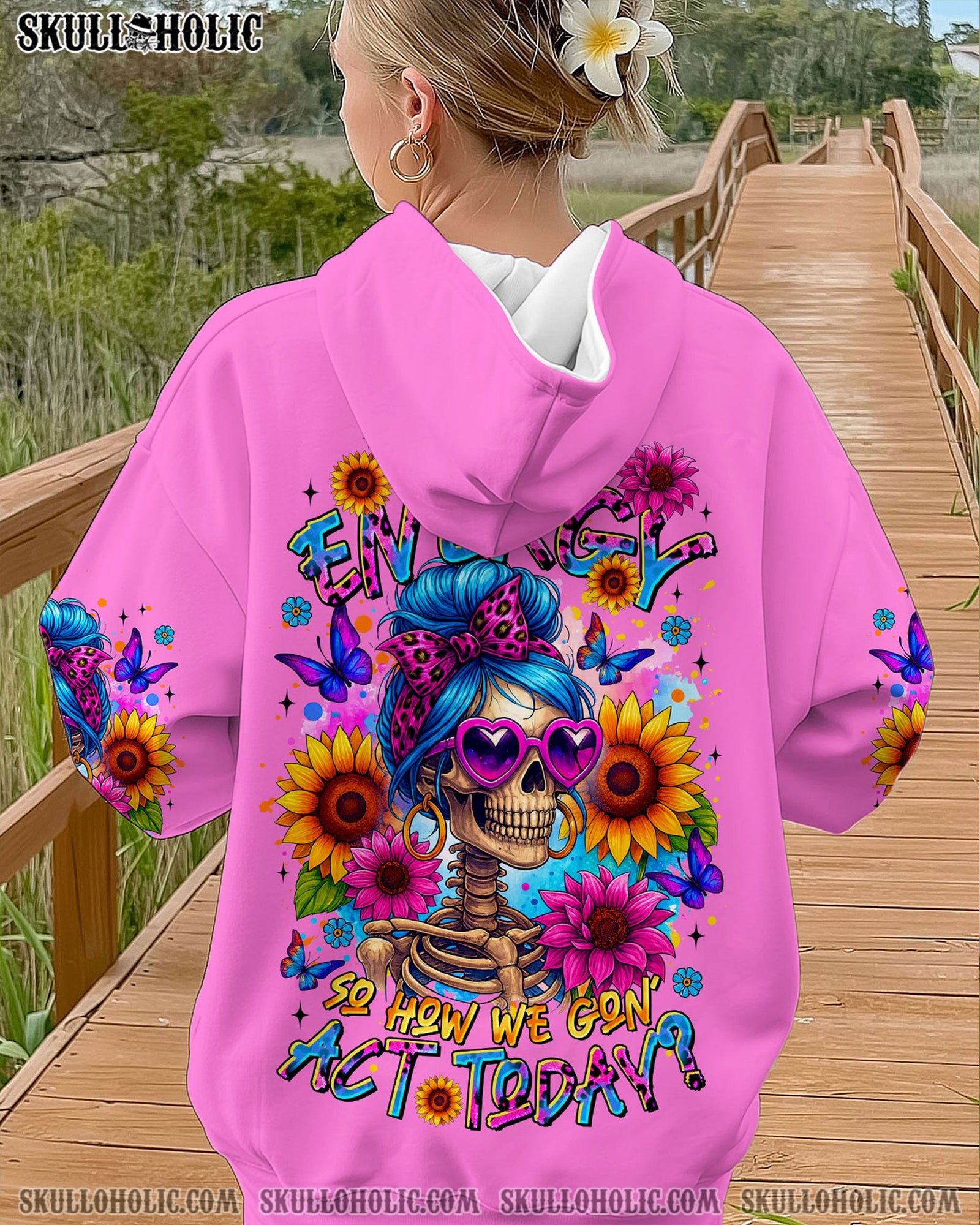 BLISSCORNERS (HOT DEAL) DON'T TRY TO FIGURE ME OUT MESSY BUN ALL OVER PRINT
