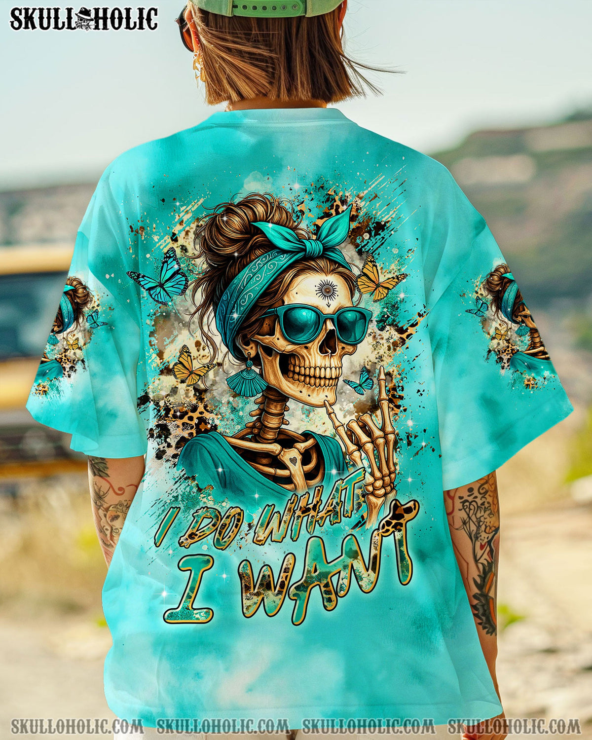 BLISSCORNERS YOU COULDN'T HANDLE ME MESSY BUN ALL OVER PRINT