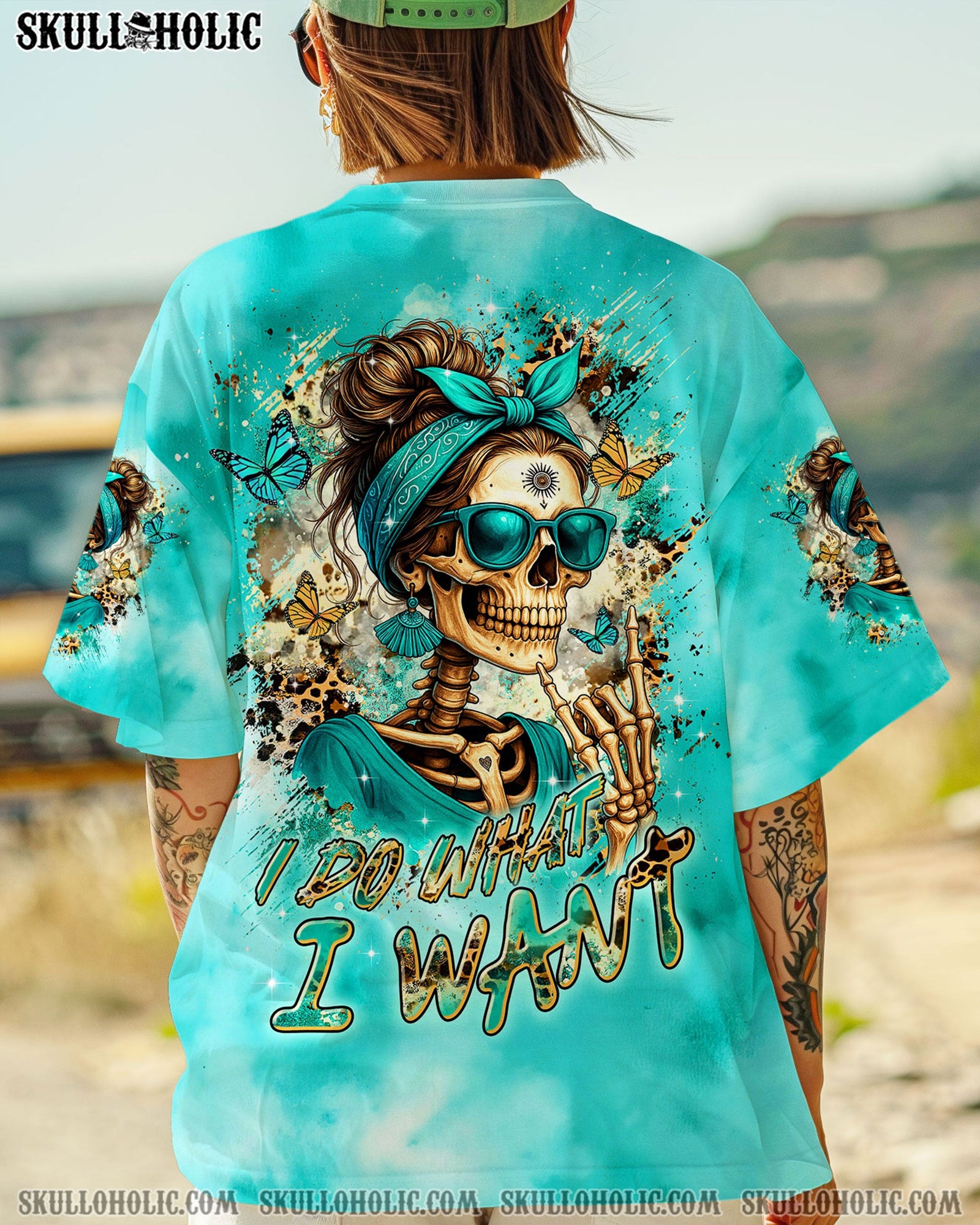 BLISSCORNERS YOU COULDN'T HANDLE ME MESSY BUN ALL OVER PRINT