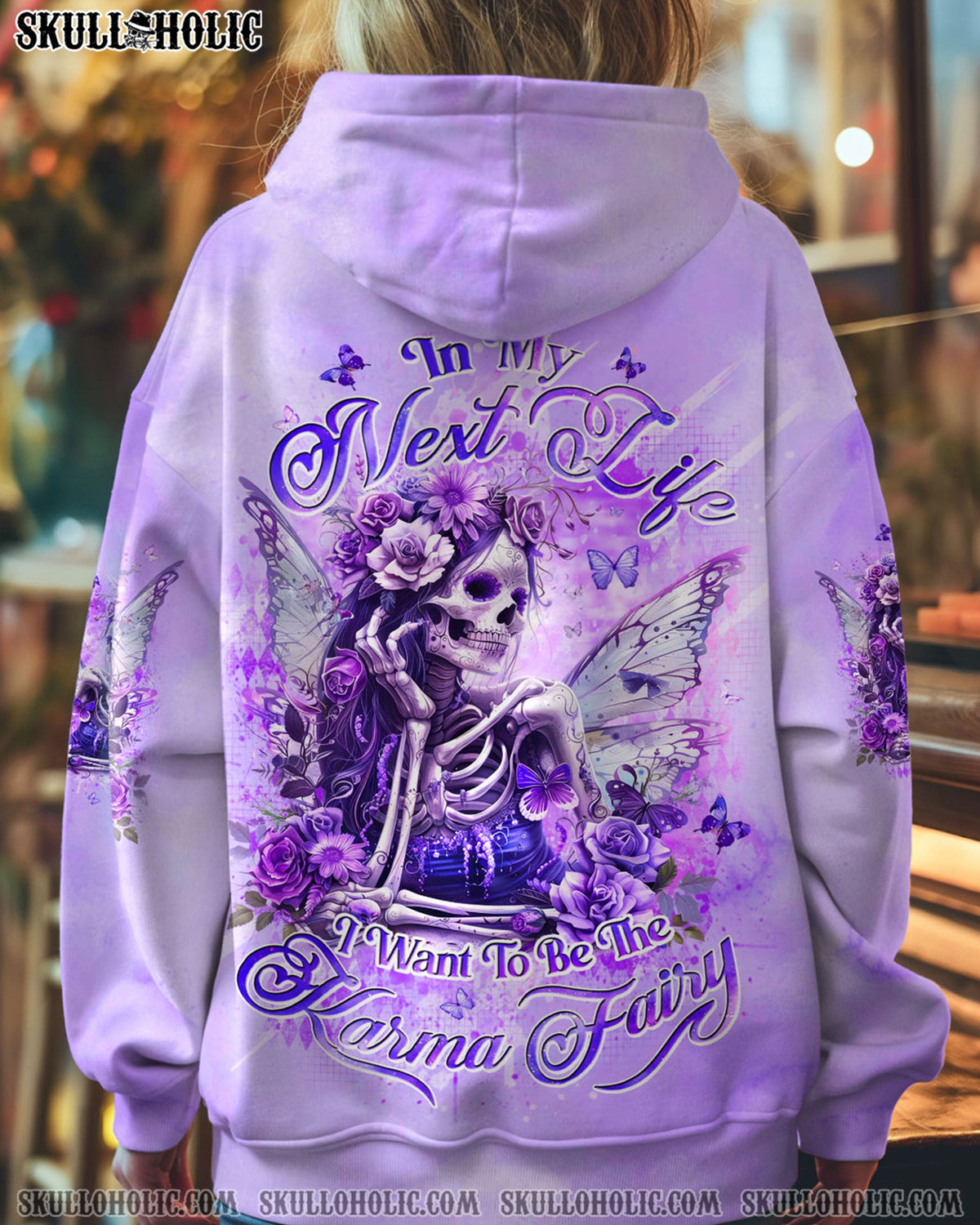 BLISSCORNERS KARMA FAIRY SKELETON LADY ALL OVER PRINT