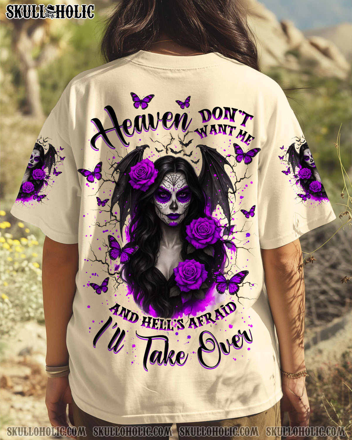 BLISSCORNERS HEAVEN DON'T WANT ME SUGAR SKULL ALL OVER PRINT