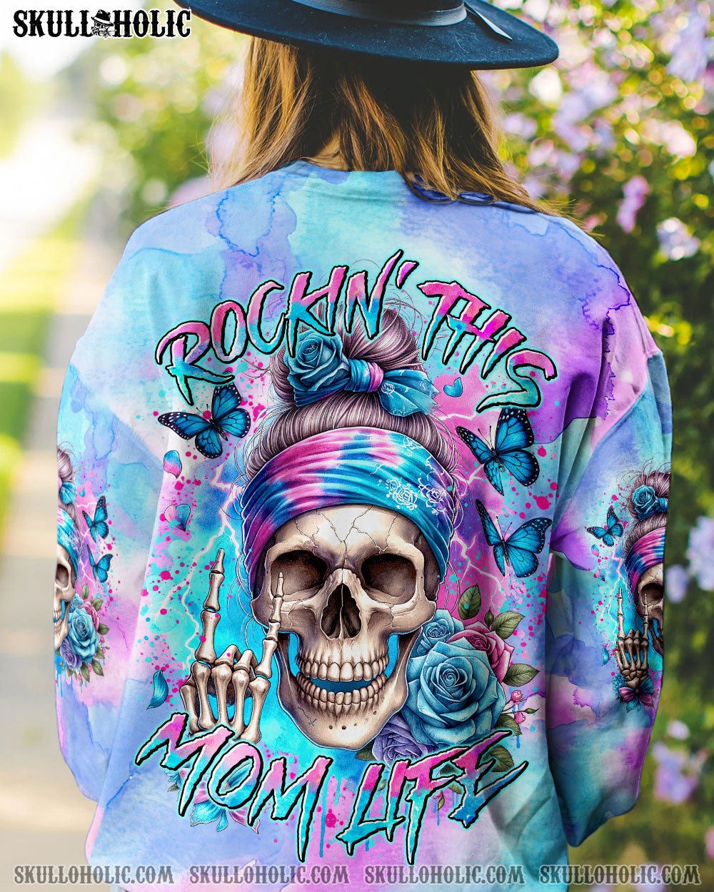 BLISSCORNERS MY GIVE A F IS BROKEN MESSY BUN ROSE ALL OVER PRINT