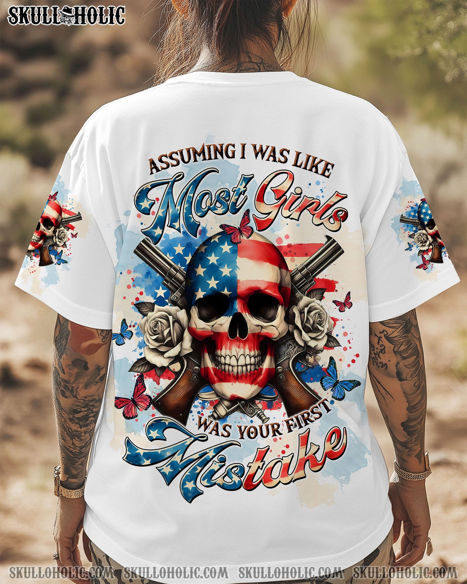 BLISSCORNERS ASSUMING I WAS LIKE MOST GIRLS SKULL ALL OVER PRINT