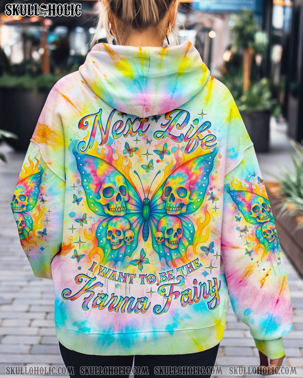 BLISSCORNERS KARMA FAIRY SKULL BUTTERFLY ALL OVER PRINT