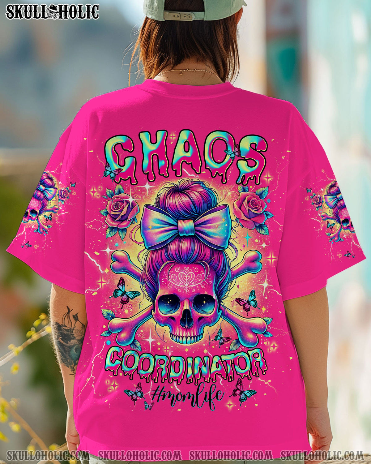 BLISSCORNERS YES I AM A B YES I SPEAK MY MIND SKULL MESSY BUN ALL OVER PRINT