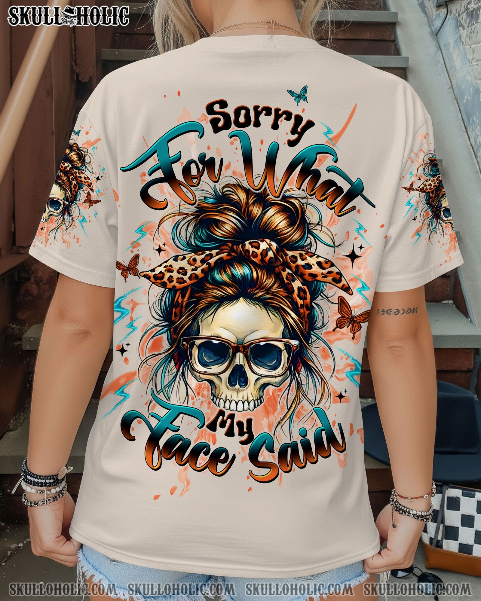 BLISSCORNERS I AM THE STORM MESSY BUN ALL OVER PRINT