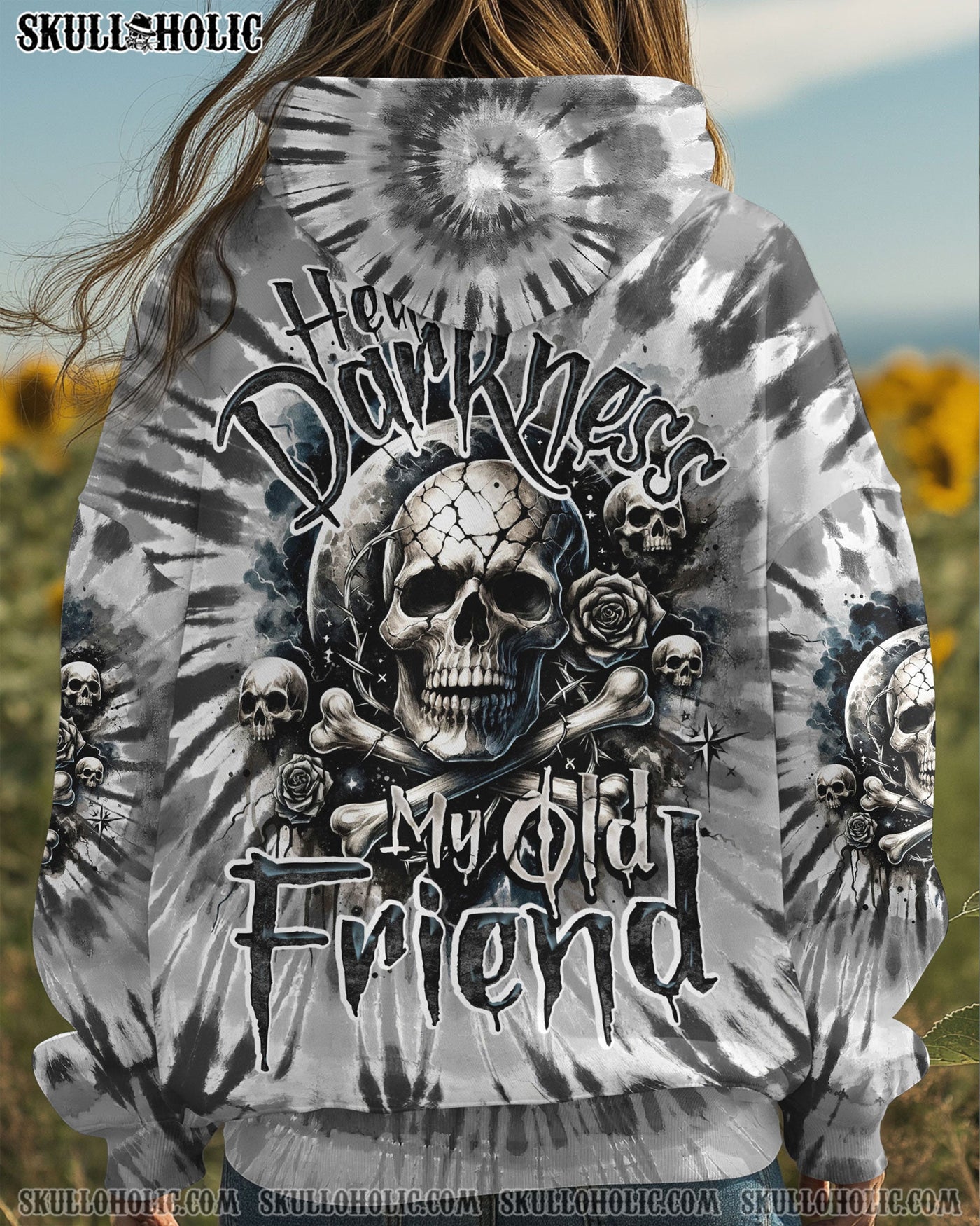 BLISSCORNERS HELLO DARKNESS MY OLD FRIEND TIE DYE ALL OVER PRINT