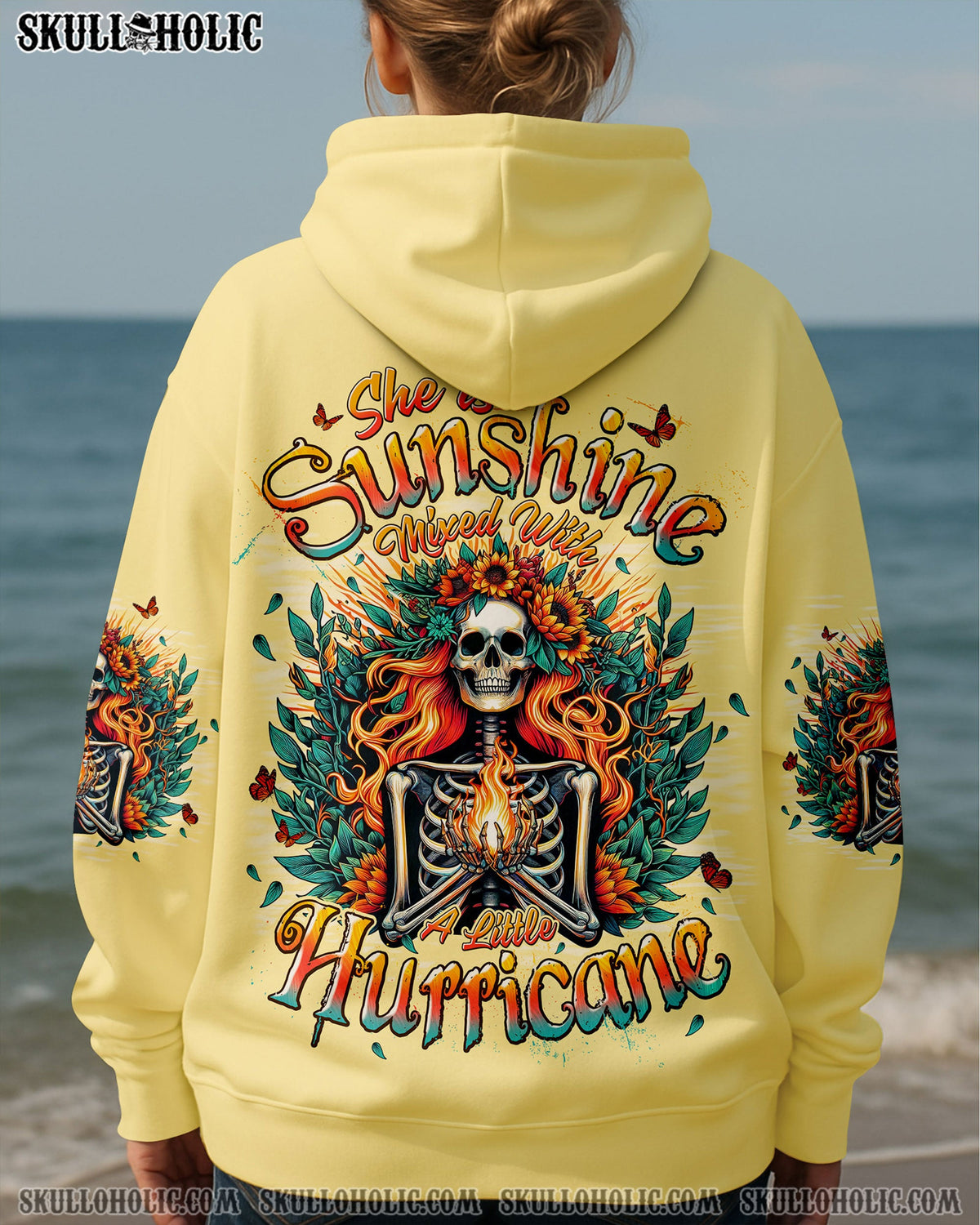 BLISSCORNERS SHE'S SUNSHINE MIXED WITH A LITTLE HURRICANE ALL OVER PRINT