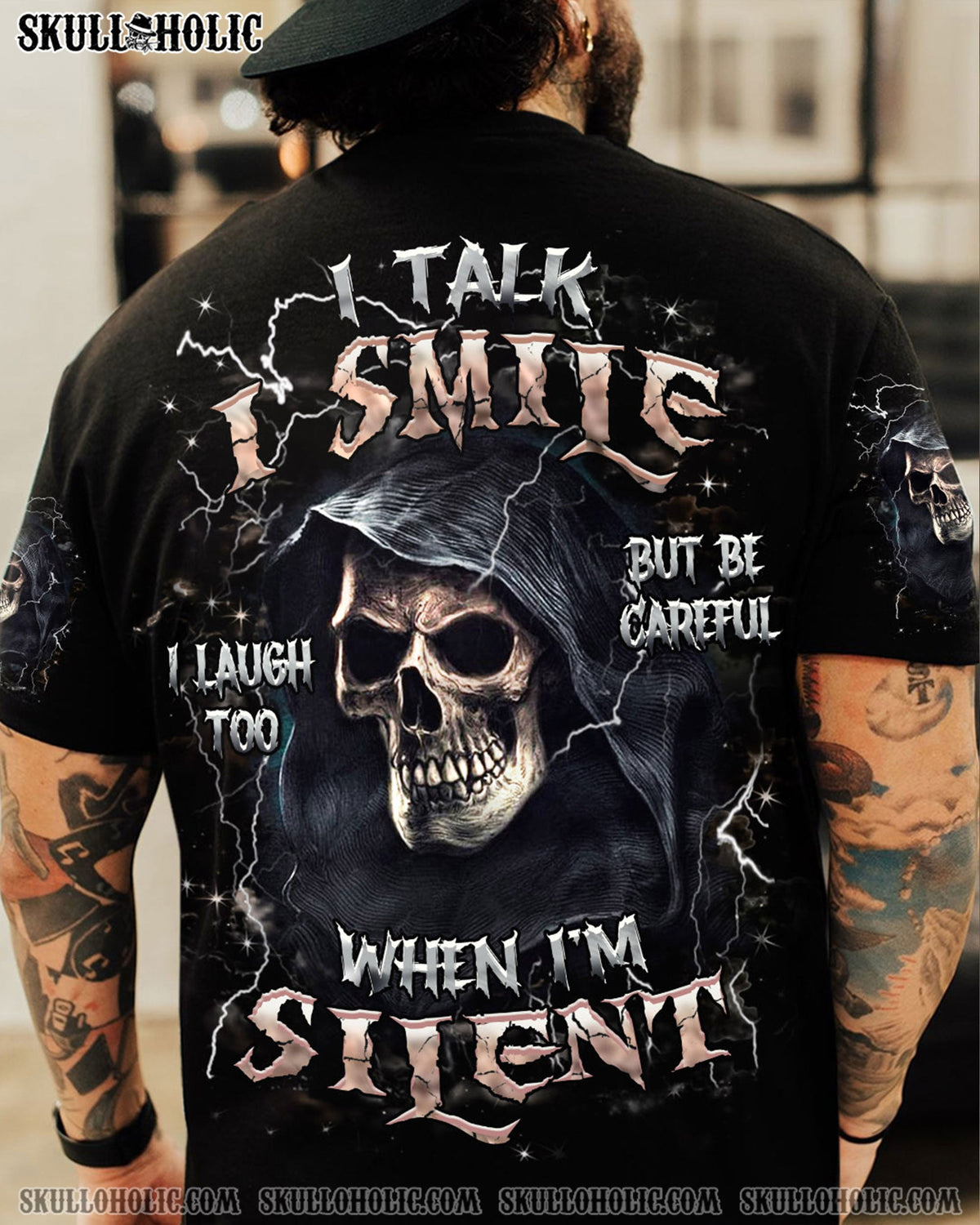 BLISSCORNERS BE CAREFUL WHEN I'M SILENT REAPER ALL OVER PRINT